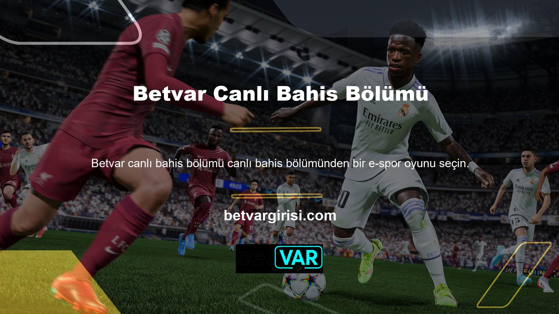 Bahis üreticisi mobil cihazınızdan Betvar sitesine giriş yaptıktan sonra, spor bahislerine kolay erişim sağlar
